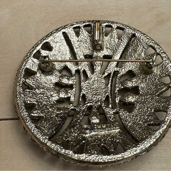 Emmons Brooch Large Rhinestone Multicolored Brooch Pendant Vintage - Picture 4 of 7